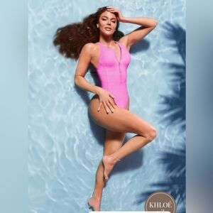 NWT- Fabletics High Tide Zip Front Swimsuit